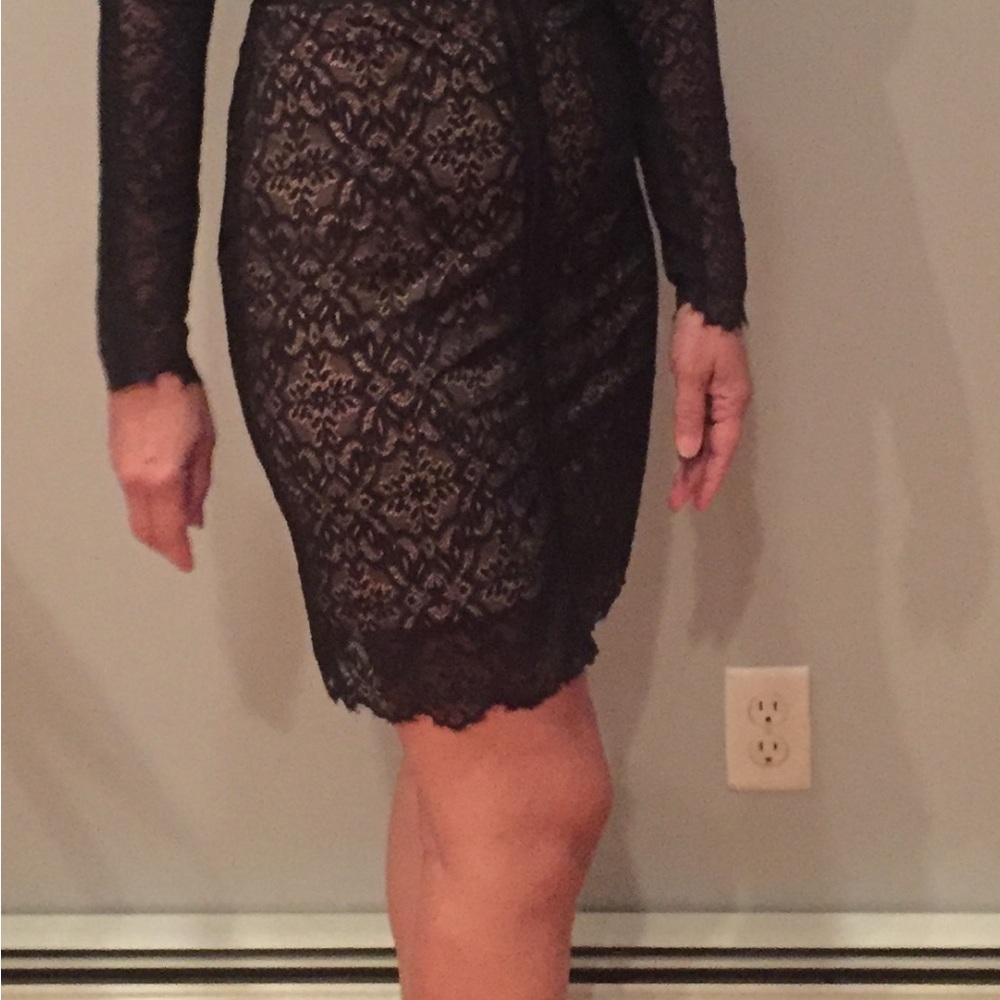 Reformation Black Lace Mini Dress